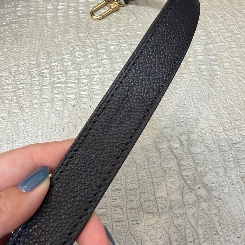 LV 黑牛皮壓紋金釦Diane手提肩斜背包M46386-11