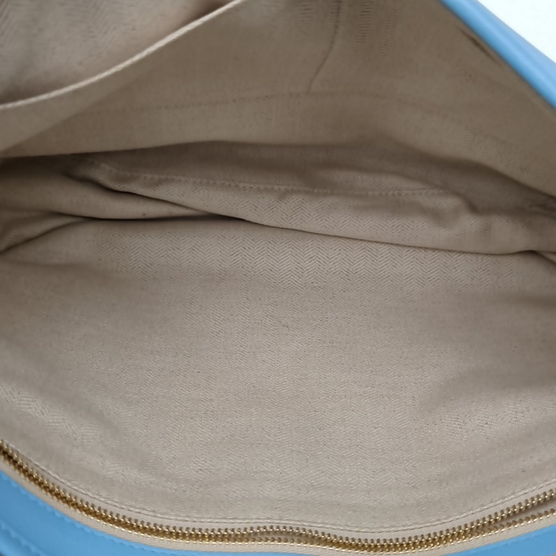 LOEWE 藍色牛皮馬鞍半月斜挎包-4