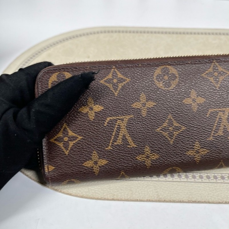 LV路易威登 長款老花拉鏈錢包 紅色內裡 內裡整潔 卡位多 容量大-2