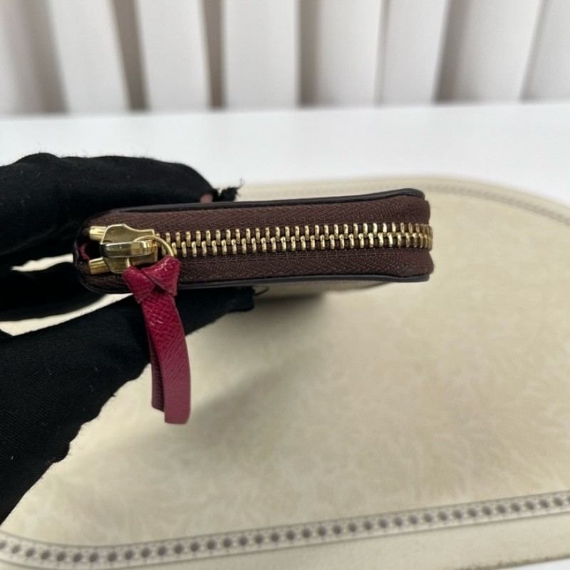 LV路易威登 長款老花拉鏈錢包 紅色內裡 內裡整潔 卡位多 容量大-11
