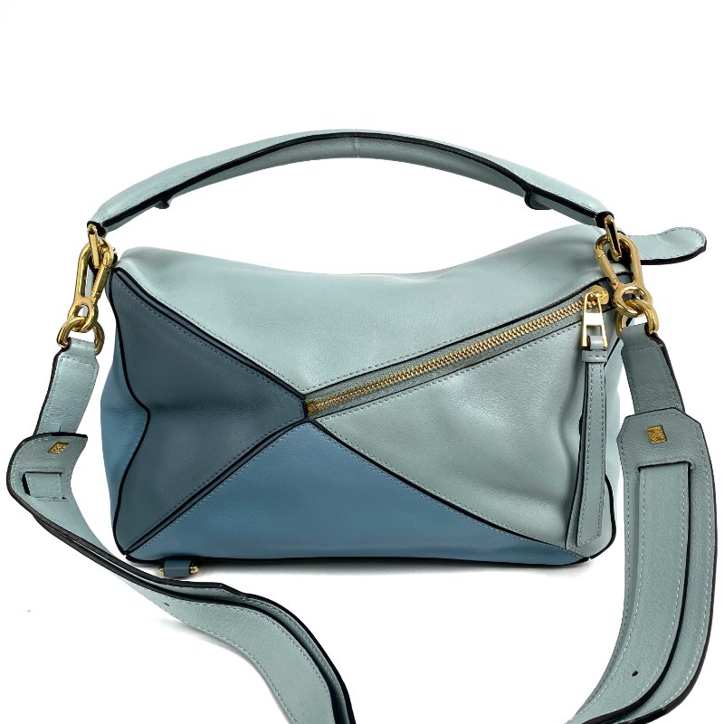 △ Loewe 羅意威 Blue Calfskin Puzzle 2 Way Bag #M 藍色小牛皮兩用袋 - 267005287-2