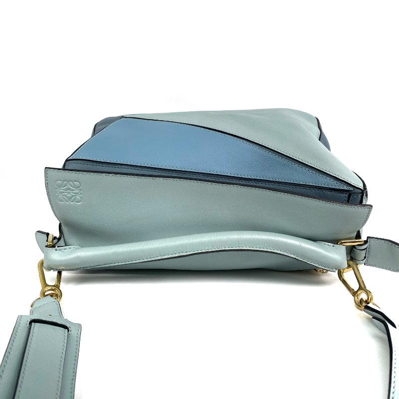 △ Loewe 羅意威 Blue Calfskin Puzzle 2 Way Bag #M 藍色小牛皮兩用袋 - 267005287-6