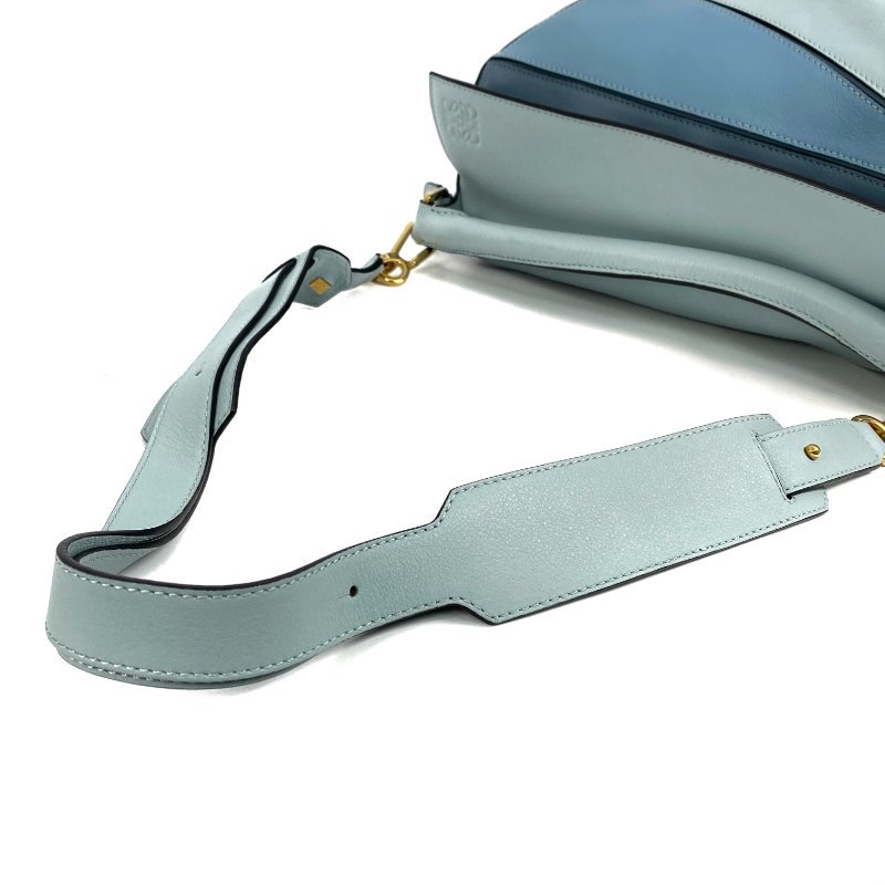 △ Loewe 羅意威 Blue Calfskin Puzzle 2 Way Bag #M 藍色小牛皮兩用袋 - 267005287-7