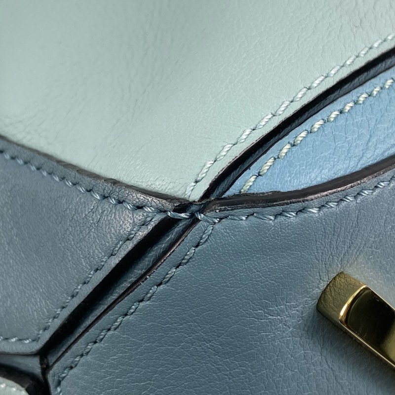 △ Loewe 羅意威 Blue Calfskin Puzzle 2 Way Bag #M 藍色小牛皮兩用袋 - 267005287-8