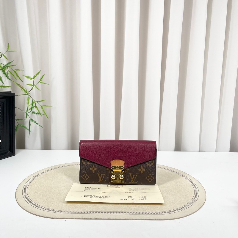 LV路易威登 有刻字 15年票 老花拼紅色傳奇長款郵差錢包 內裡卡位多 有隔層 可放現金-5