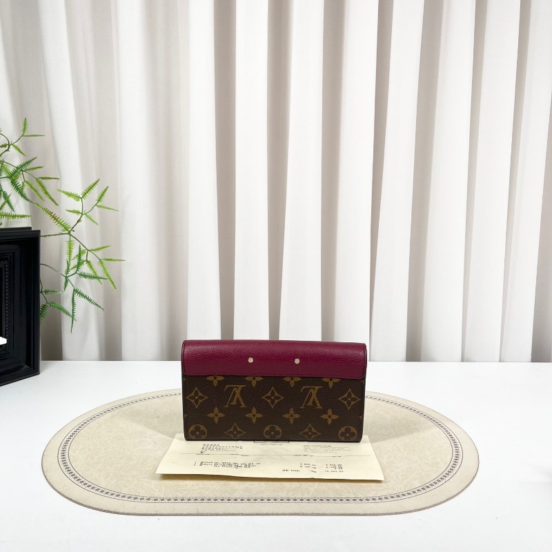 LV路易威登 有刻字 15年票 老花拼紅色傳奇長款郵差錢包 內裡卡位多 有隔層 可放現金-6