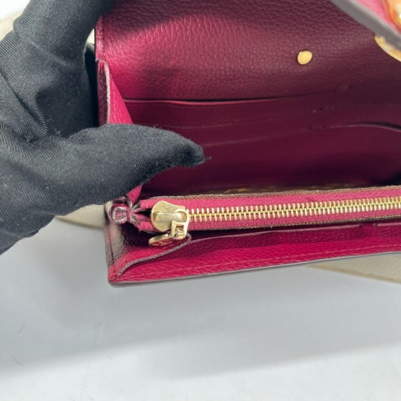 LV路易威登 有刻字 15年票 老花拼紅色傳奇長款郵差錢包 內裡卡位多 有隔層 可放現金-14