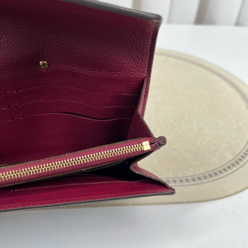 LV路易威登 有刻字 15年票 老花拼紅色傳奇長款郵差錢包 內裡卡位多 有隔層 可放現金-15