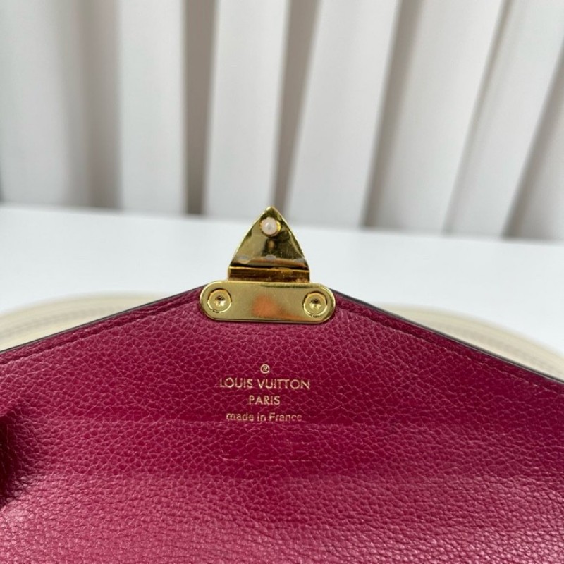 LV路易威登 有刻字 15年票 老花拼紅色傳奇長款郵差錢包 內裡卡位多 有隔層 可放現金-16