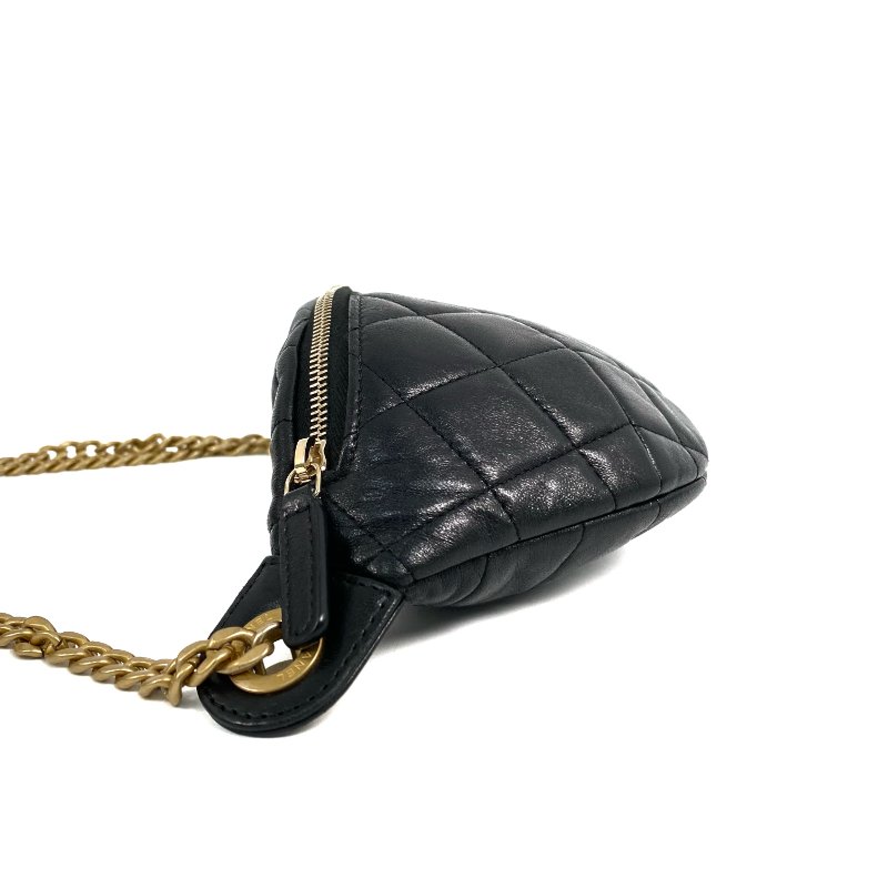 △ Chanel 香奈兒 Black Lambskin Gold Tone Metal Waist Bag AP4240 黑色小羊皮金色金屬腰包 - 267004948-4