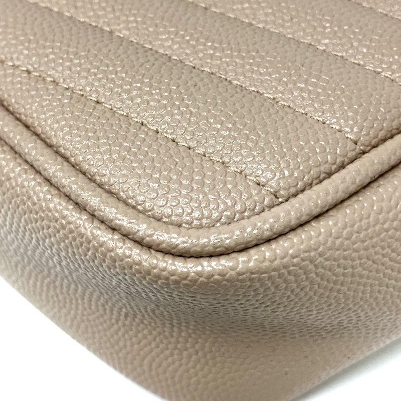 △ Saint Laurent 聖羅蘭 Beige Calfskin Lou Mini Chain Crossbody Bag 淺褐色小牛皮鎖鏈斜背袋 - 267004180-7