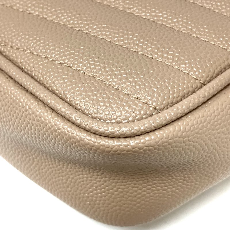 △ Saint Laurent 聖羅蘭 Beige Calfskin Lou Mini Chain Crossbody Bag 淺褐色小牛皮鎖鏈斜背袋 - 267004180-9