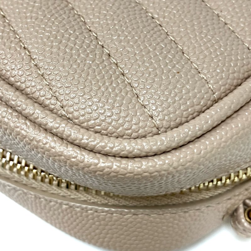△ Saint Laurent 聖羅蘭 Beige Calfskin Lou Mini Chain Crossbody Bag 淺褐色小牛皮鎖鏈斜背袋 - 267004180-11