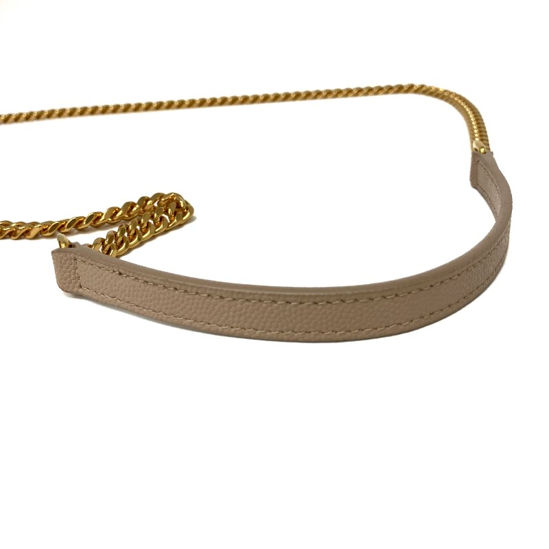 △ Saint Laurent 聖羅蘭 Beige Calfskin Lou Mini Chain Crossbody Bag 淺褐色小牛皮鎖鏈斜背袋 - 267004180-15