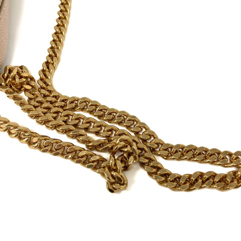 △ Saint Laurent 聖羅蘭 Beige Calfskin Lou Mini Chain Crossbody Bag 淺褐色小牛皮鎖鏈斜背袋 - 267004180-16