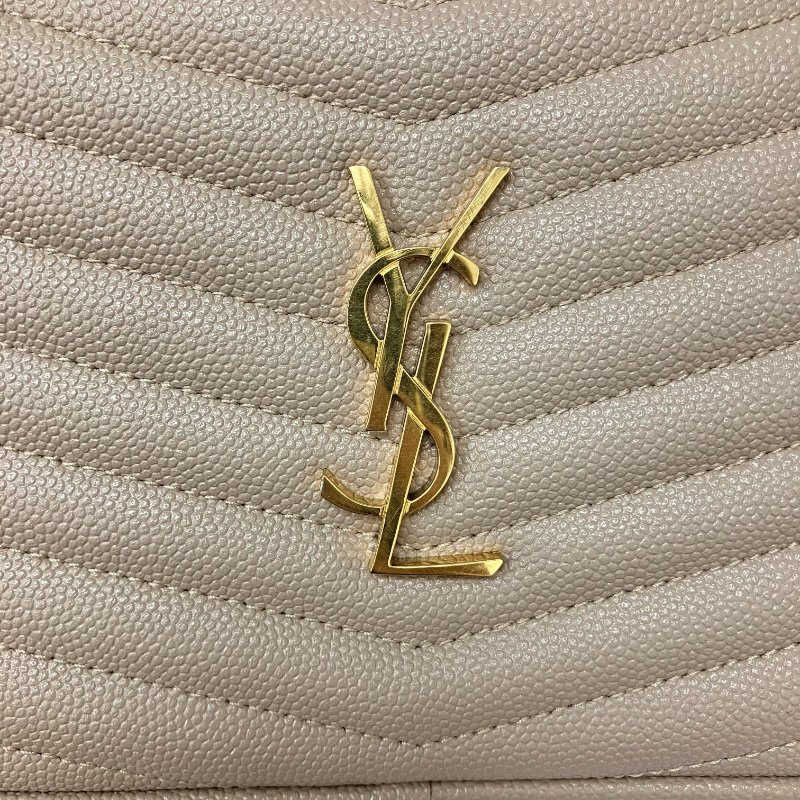 △ Saint Laurent 聖羅蘭 Beige Calfskin Lou Mini Chain Crossbody Bag 淺褐色小牛皮鎖鏈斜背袋 - 267004180-18