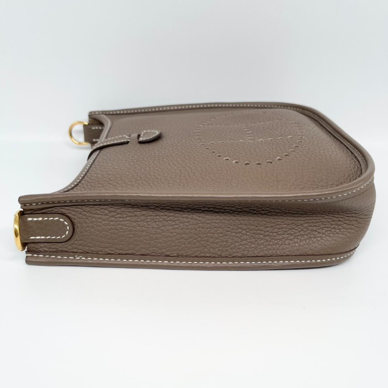 HERMES Mini Evelyne 16 錫器灰色斜背包-3