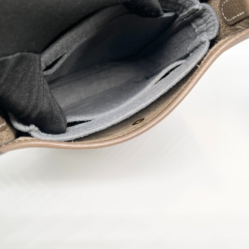 HERMES Mini Evelyne 16 錫器灰色斜背包-8