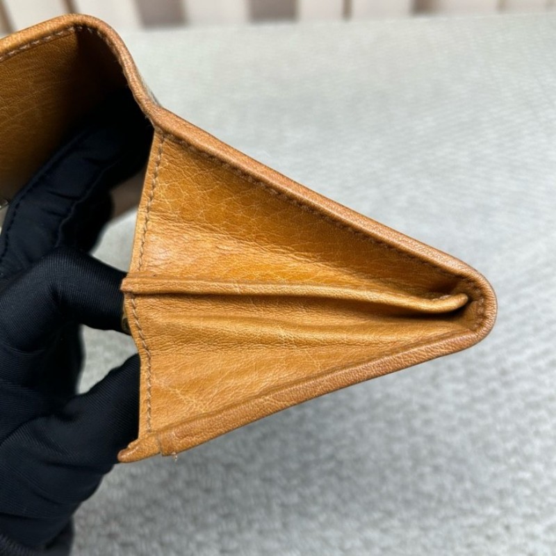 古馳Gucci老花長款錢包手拿包 經典雙G帆布配黃褐色 卡位充足 容量實用 日常使用方便百搭-8