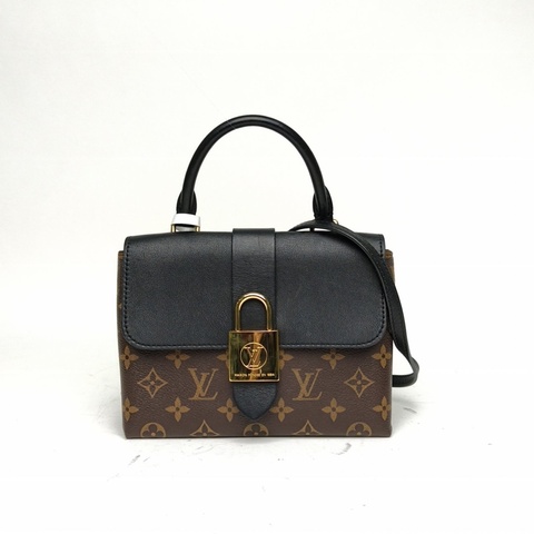 LOUIS VUITTON LockyBB鎖頭包黑色PVC金扣肩背包
