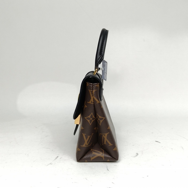 LOUIS VUITTON LockyBB鎖頭包黑色PVC金扣肩背包-1