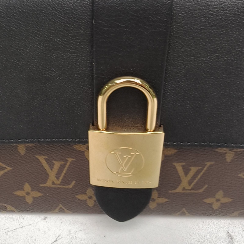 LOUIS VUITTON LockyBB鎖頭包黑色PVC金扣肩背包-4