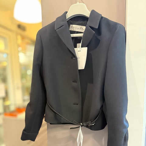 Dior Black jacket 附腰帶