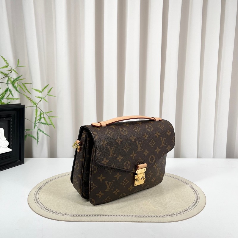 LV路易威登 20年票 Pochette Metis老花郵差包中號 經典老花配色 塗層帆布拼牛皮 肩帶可調節 手提單肩斜挎都可以-2