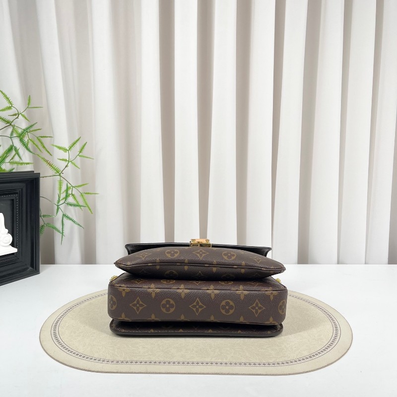 LV路易威登 20年票 Pochette Metis老花郵差包中號 經典老花配色 塗層帆布拼牛皮 肩帶可調節 手提單肩斜挎都可以-4