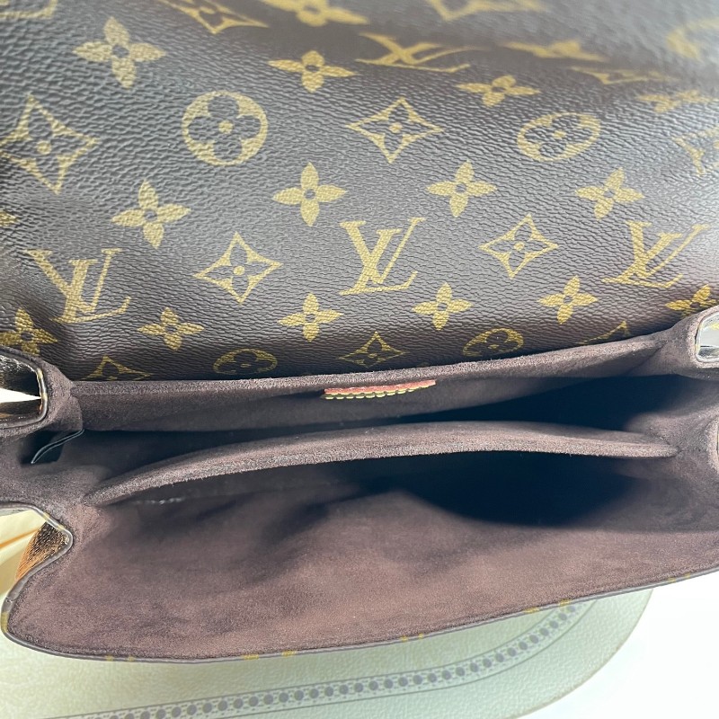 LV路易威登 20年票 Pochette Metis老花郵差包中號 經典老花配色 塗層帆布拼牛皮 肩帶可調節 手提單肩斜挎都可以-12