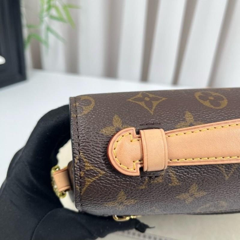 LV路易威登 20年票 Pochette Metis老花郵差包中號 經典老花配色 塗層帆布拼牛皮 肩帶可調節 手提單肩斜挎都可以-21