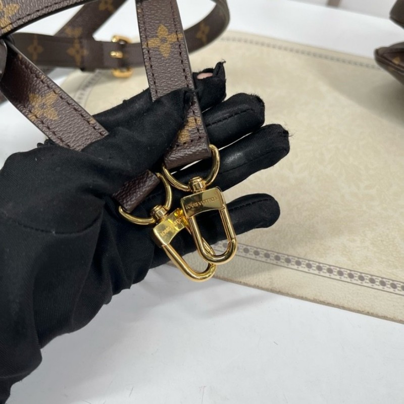 LV路易威登 20年票 Pochette Metis老花郵差包中號 經典老花配色 塗層帆布拼牛皮 肩帶可調節 手提單肩斜挎都可以-22