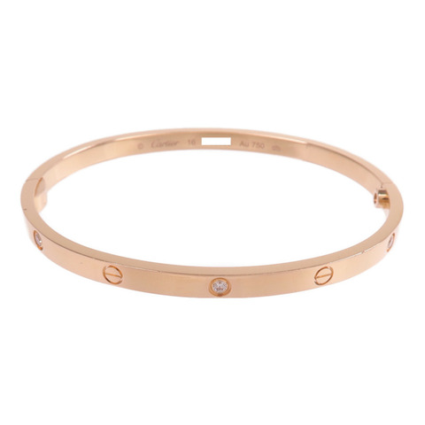 CARTIER 18K玫瑰金Love Bracelet Small Model鑽石手鐲Cartier#16