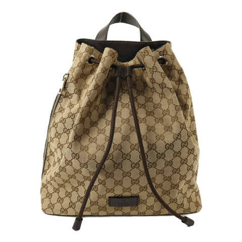 GUCCI 帆布Rucksack銀扣背包
