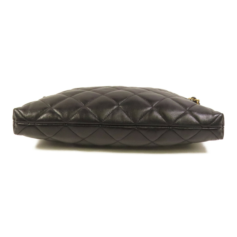 CHANEL 羊皮皮革Hobo Bag金扣鏈帶肩背袋-3