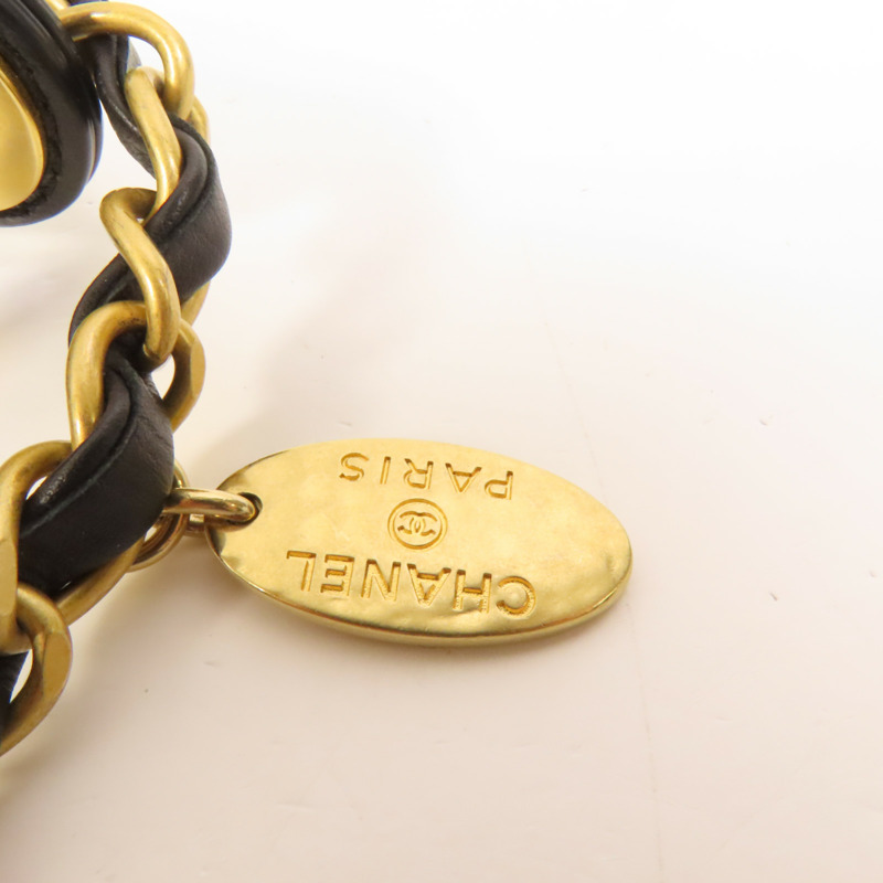 CHANEL 羊皮皮革Hobo Bag金扣鏈帶肩背袋-6