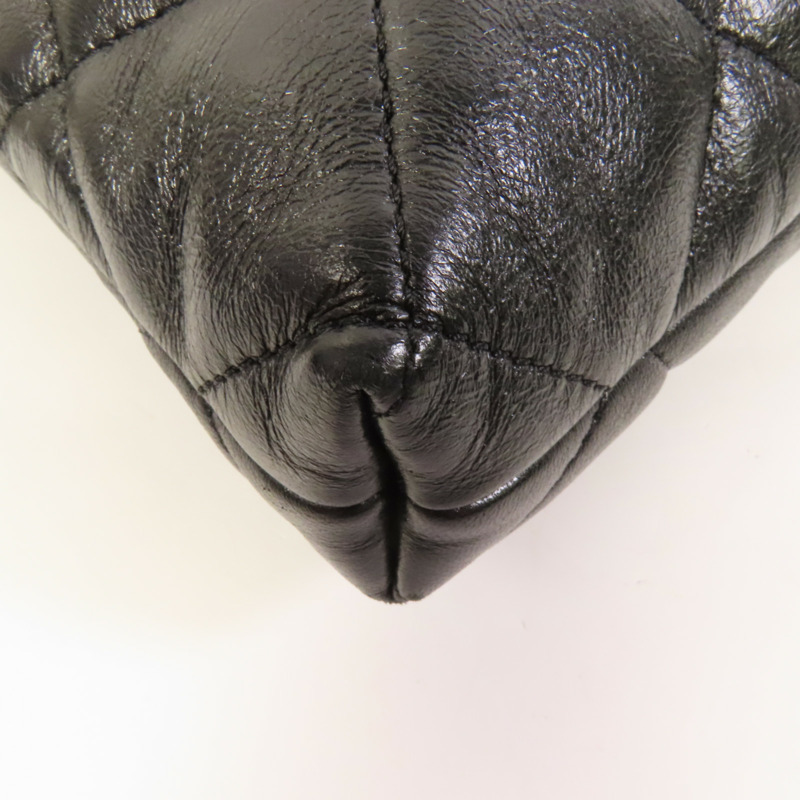 CHANEL 羊皮皮革Hobo Bag金扣鏈帶肩背袋-12