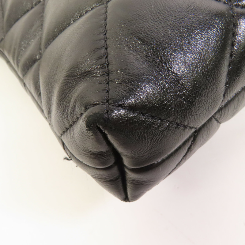 CHANEL 羊皮皮革Hobo Bag金扣鏈帶肩背袋-13