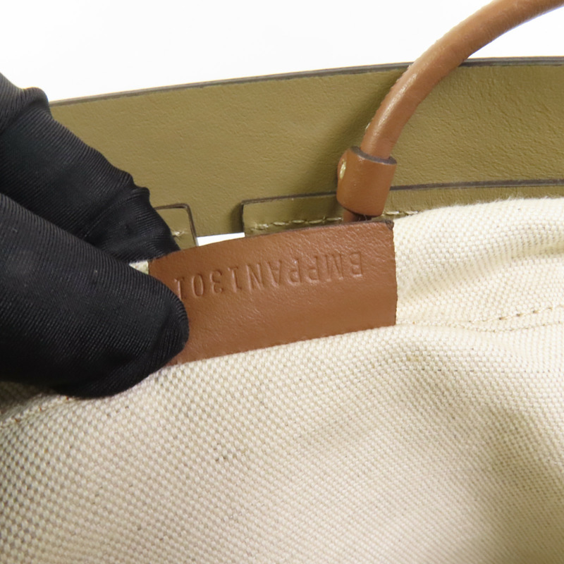 BURBERRY 牛皮皮革/帆布Shoulder Bag金扣肩背袋-9