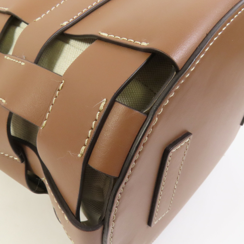 BURBERRY 牛皮皮革/帆布Shoulder Bag金扣肩背袋-11