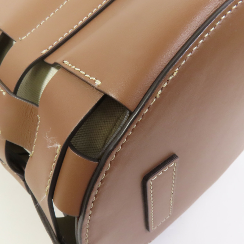 BURBERRY 牛皮皮革/帆布Shoulder Bag金扣肩背袋-13