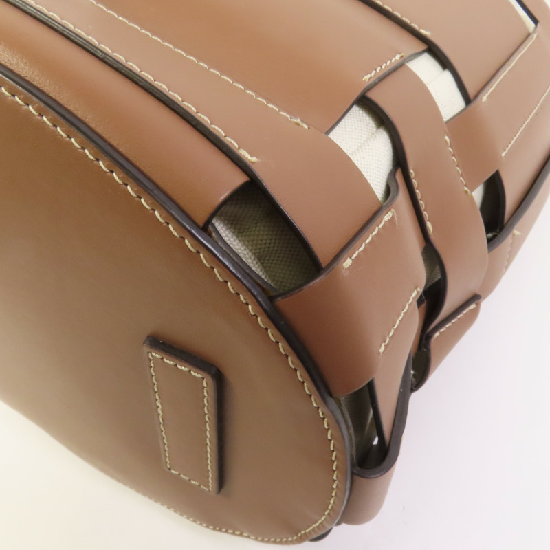 BURBERRY 牛皮皮革/帆布Shoulder Bag金扣肩背袋-14