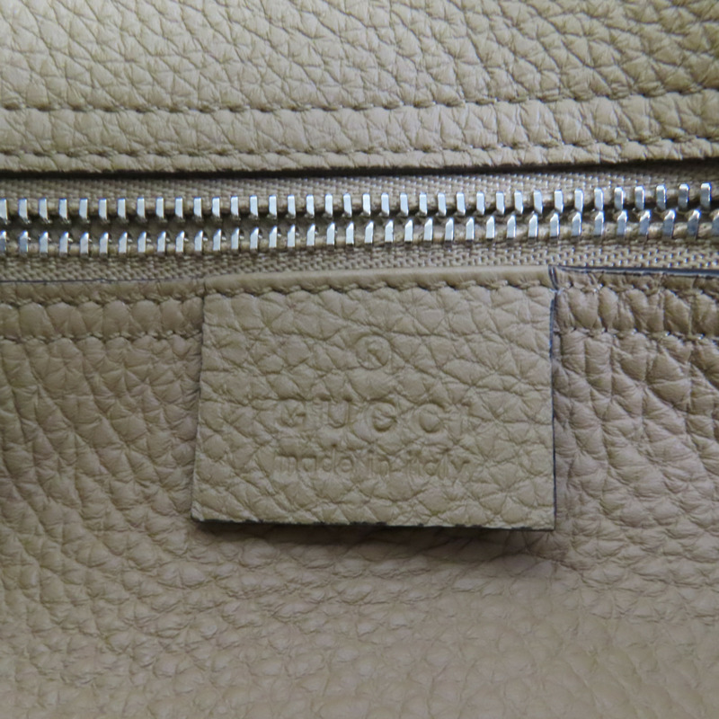 GUCCI 牛皮皮革Jackie Soft Tote銀扣手挽袋-7