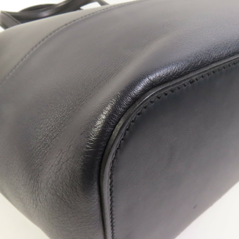 HERMES Evercolor皮革Transat Sailor銀扣手挽袋Noir-13