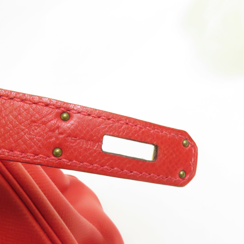 HERMES Epsom皮革Birkin 30金扣手挽袋Rouge Casaque-8