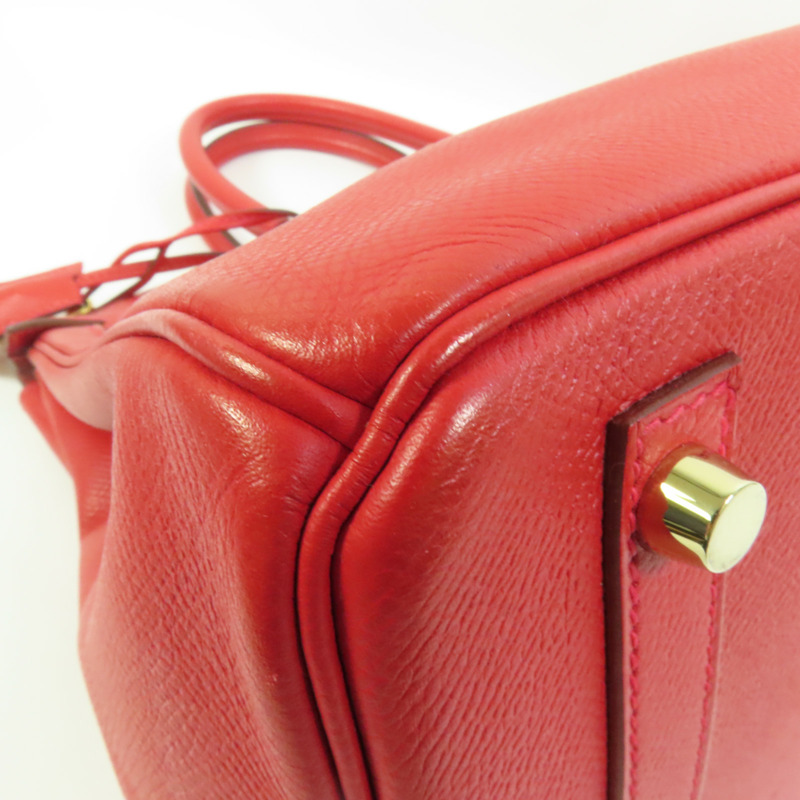 HERMES Epsom皮革Birkin 30金扣手挽袋Rouge Casaque-10