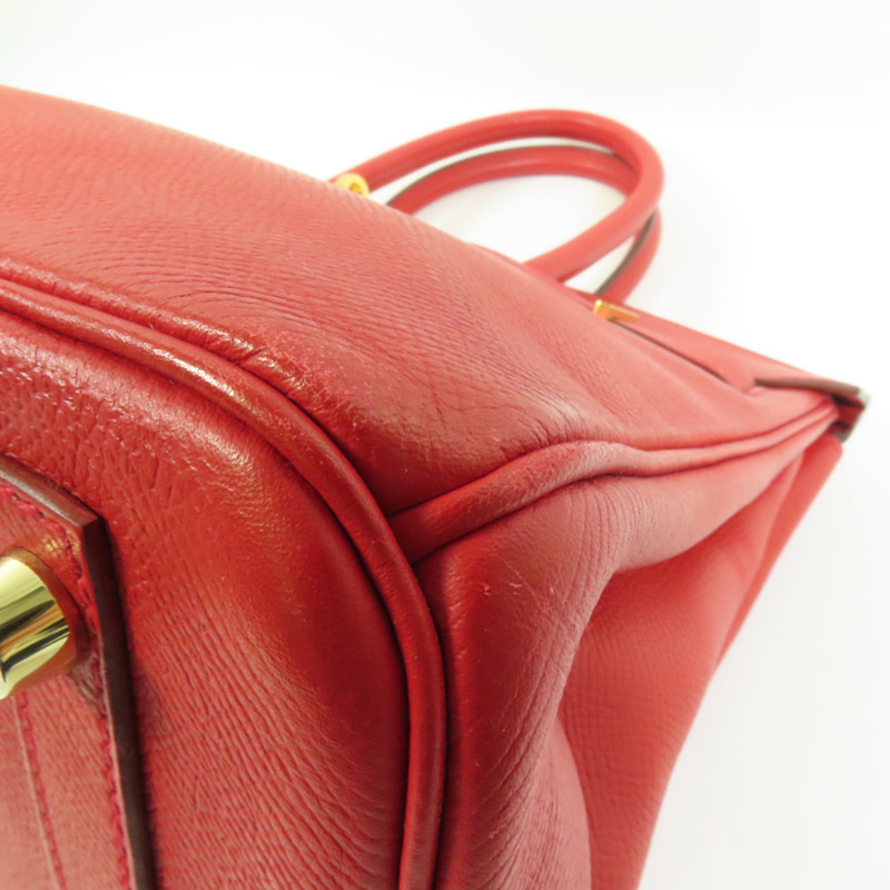 HERMES Epsom皮革Birkin 30金扣手挽袋Rouge Casaque-11
