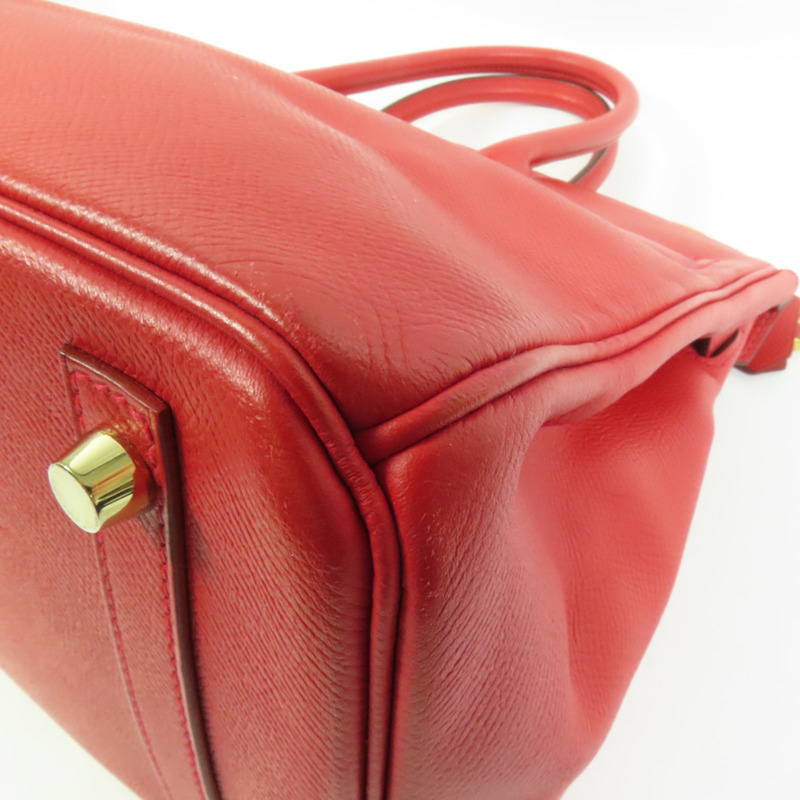 HERMES Epsom皮革Birkin 30金扣手挽袋Rouge Casaque-12