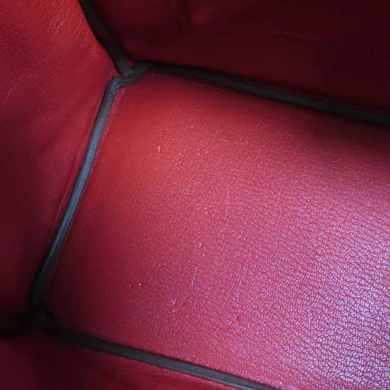 HERMES Epsom皮革Birkin 30金扣手挽袋Rouge Casaque-14