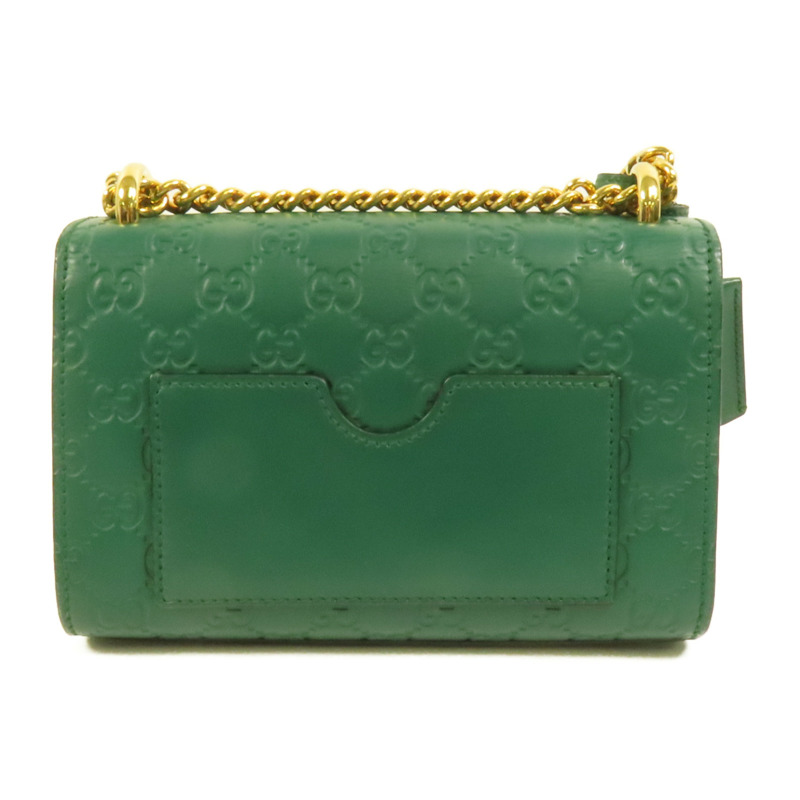 GUCCI 牛皮皮革Padlock金扣鏈帶肩背袋-1